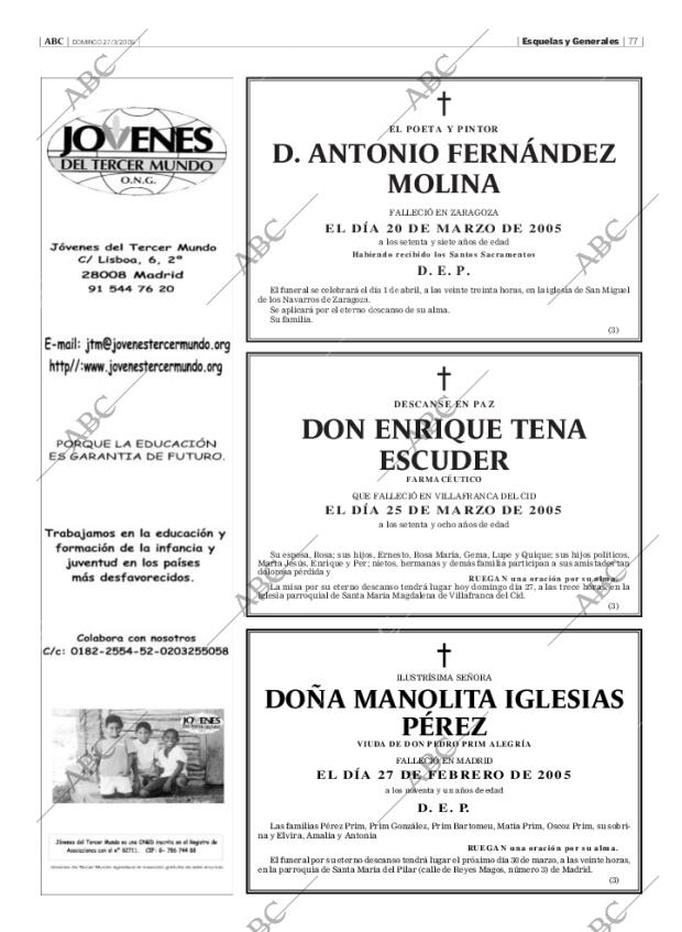 ABC MADRID 27-03-2005 página 77