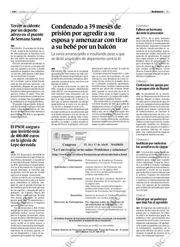 ABC SEVILLA 27-03-2005 página 39