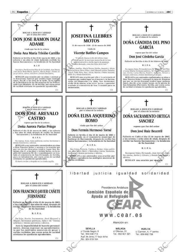 ABC SEVILLA 27-03-2005 página 86