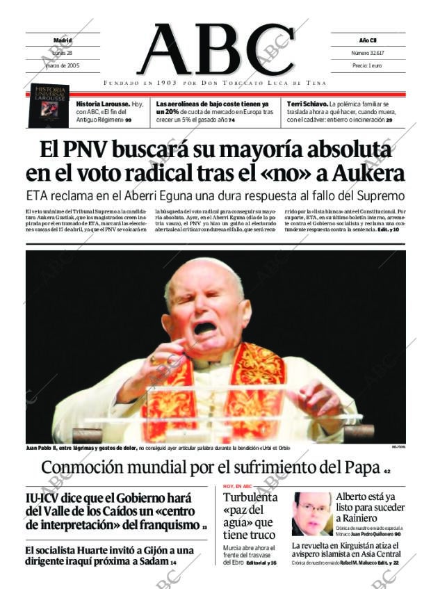 ABC MADRID 28-03-2005 página 1