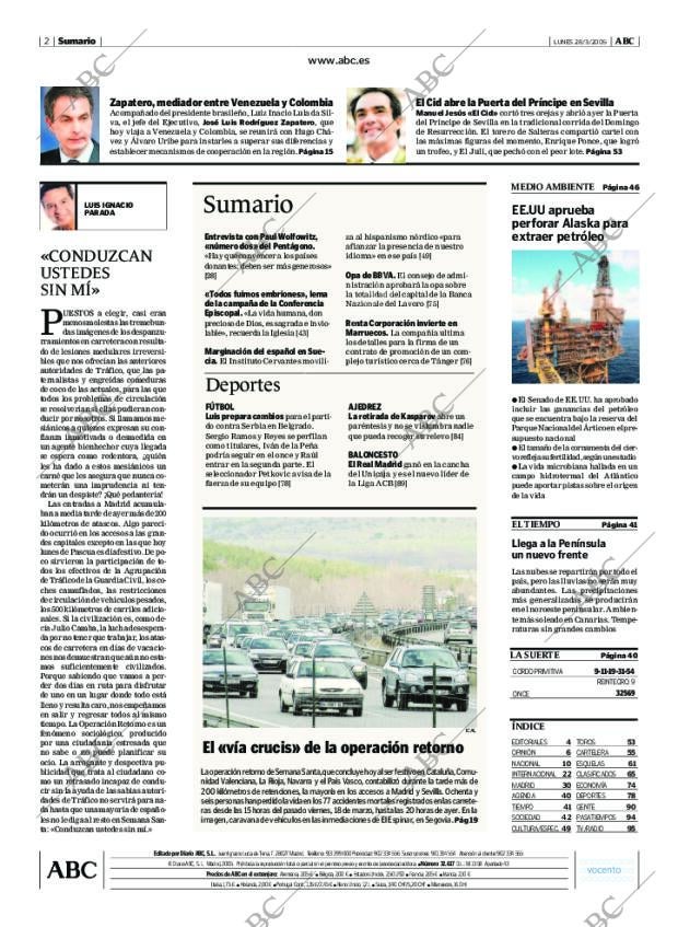 ABC MADRID 28-03-2005 página 2