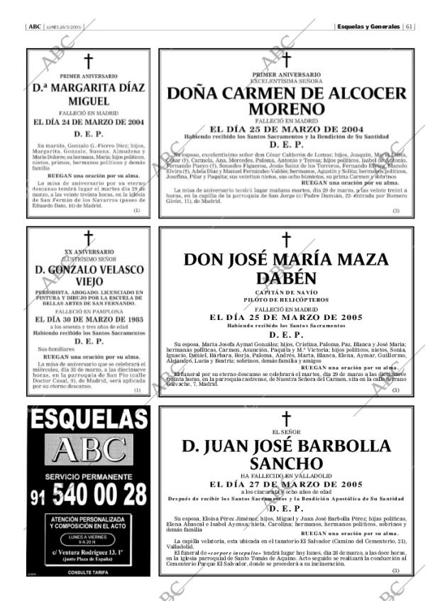 ABC MADRID 28-03-2005 página 61