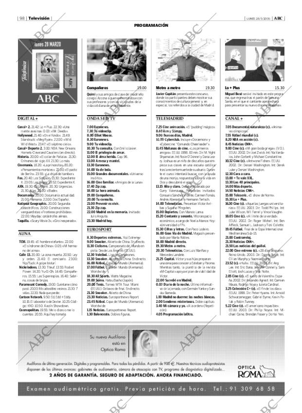 ABC MADRID 28-03-2005 página 98