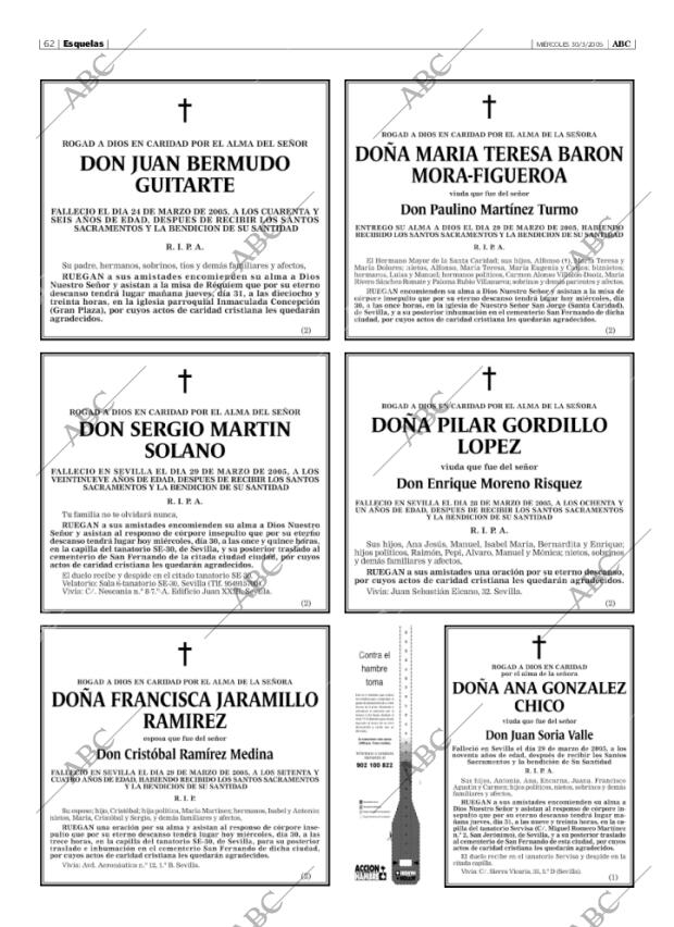 ABC SEVILLA 30-03-2005 página 62