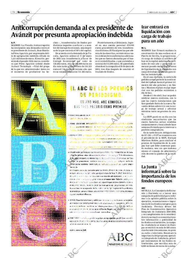 ABC SEVILLA 30-03-2005 página 74
