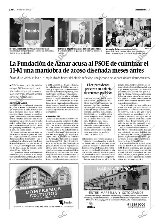 ABC MADRID 31-03-2005 página 13
