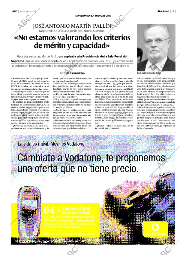 ABC MADRID 31-03-2005 página 19