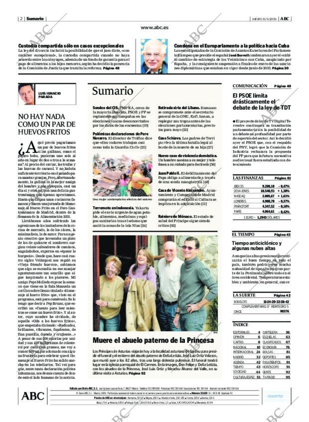 ABC MADRID 31-03-2005 página 2