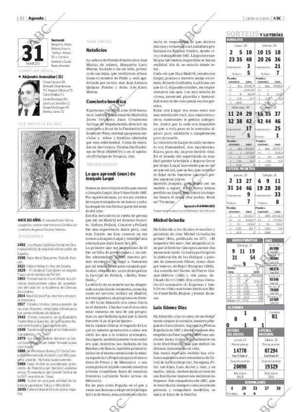 ABC MADRID 31-03-2005 página 42