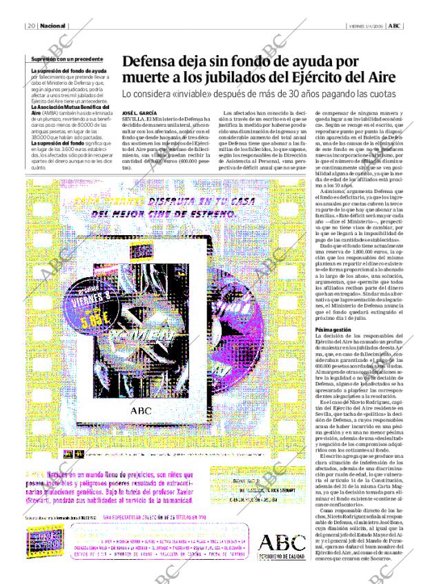 ABC MADRID 01-04-2005 página 20