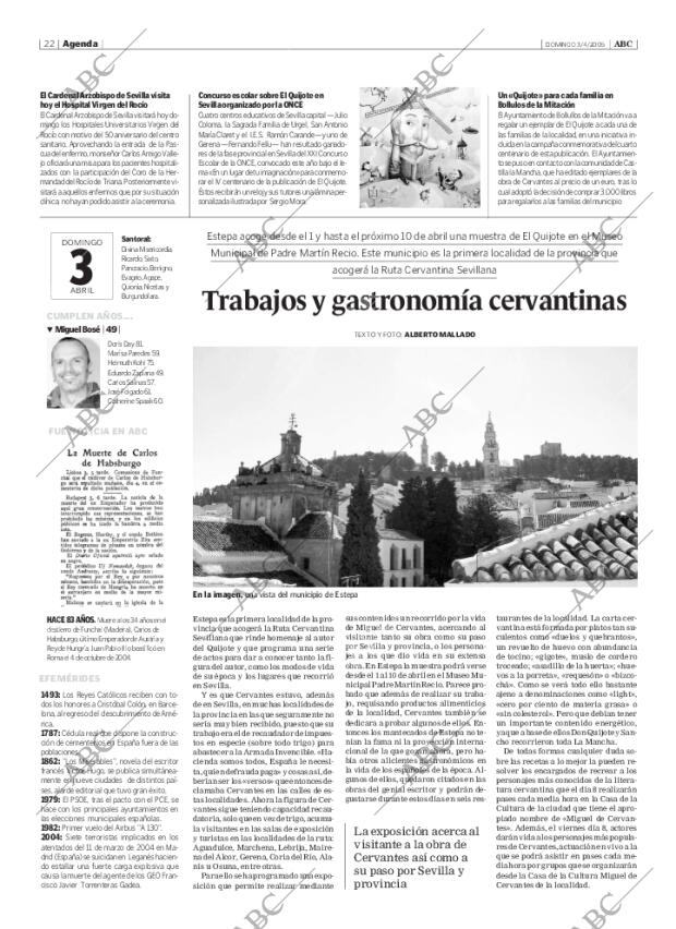 ABC SEVILLA 03-04-2005 página 22