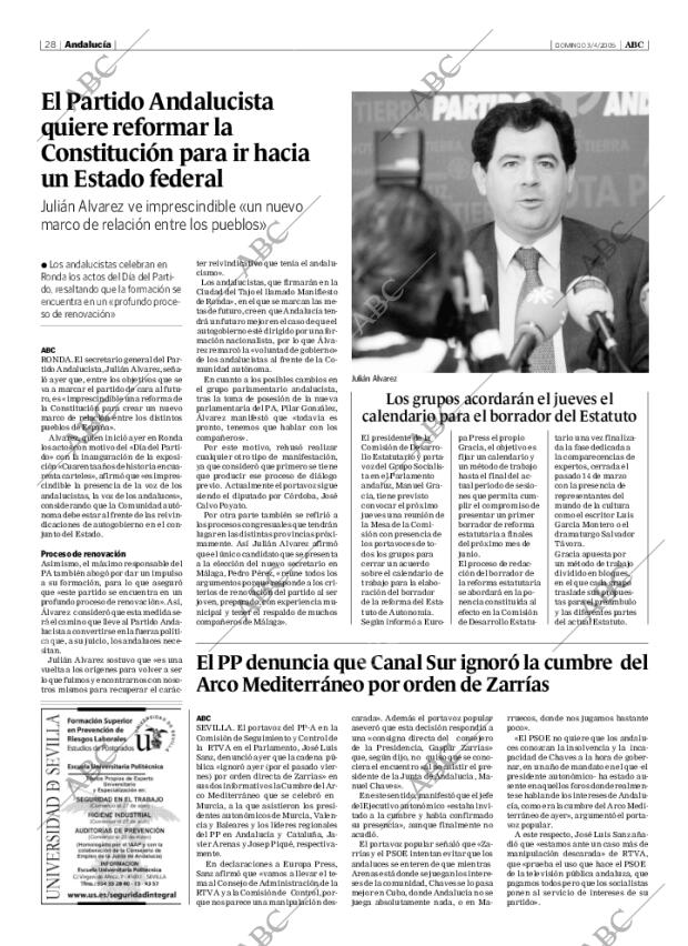 ABC SEVILLA 03-04-2005 página 28