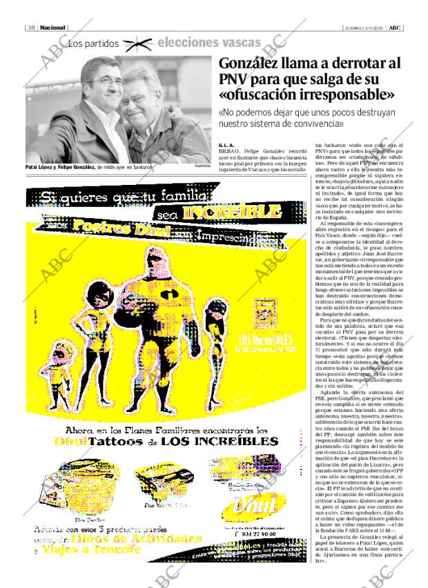 ABC SEVILLA 03-04-2005 página 38