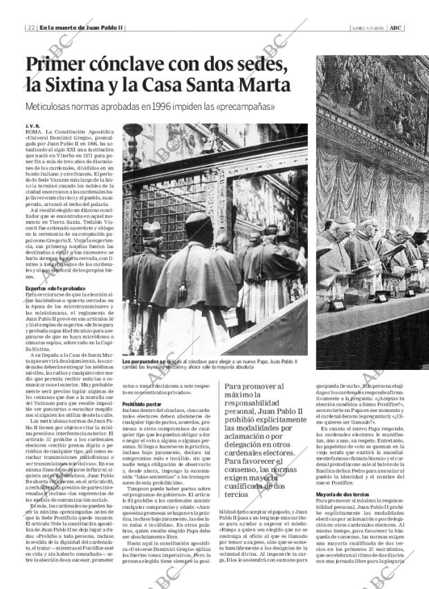 ABC SEVILLA 04-04-2005 página 22