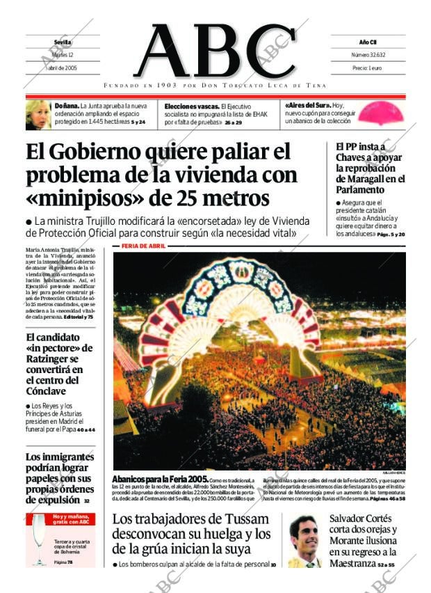 ABC SEVILLA 12-04-2005 página 1