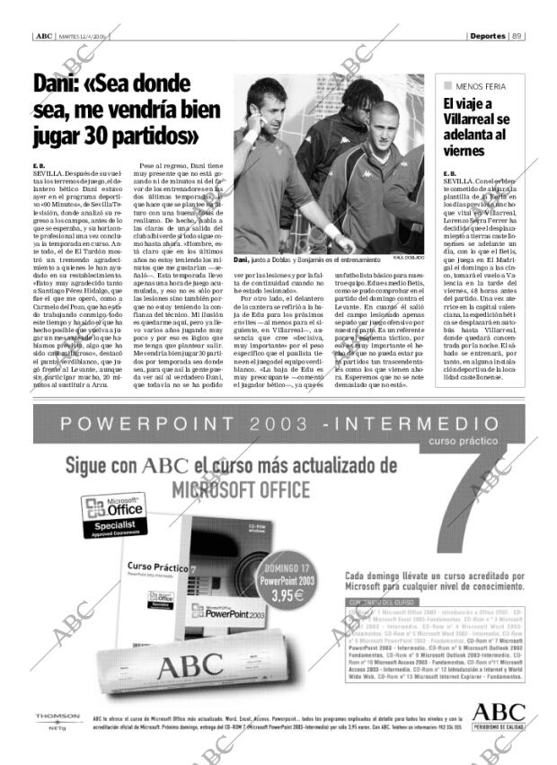 ABC SEVILLA 12-04-2005 página 89