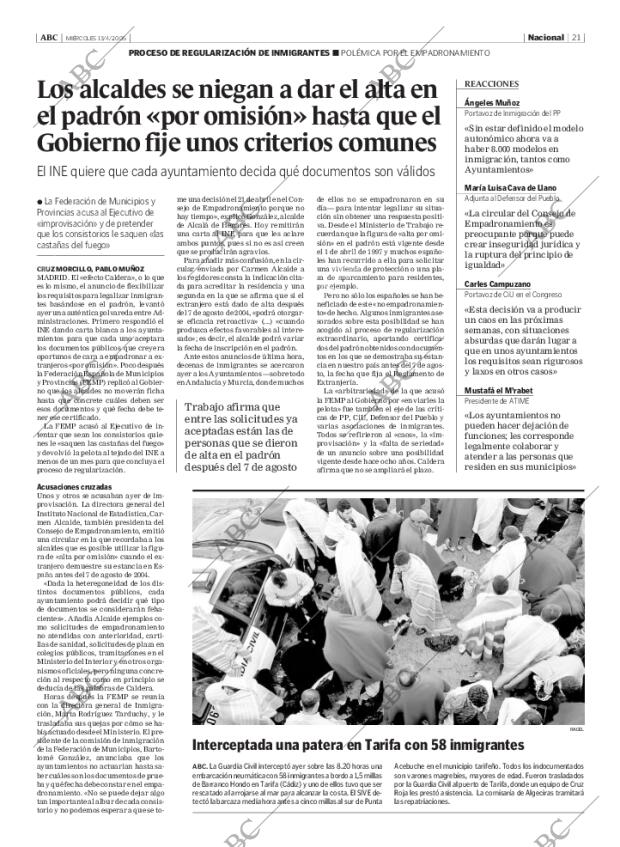 ABC MADRID 13-04-2005 página 21