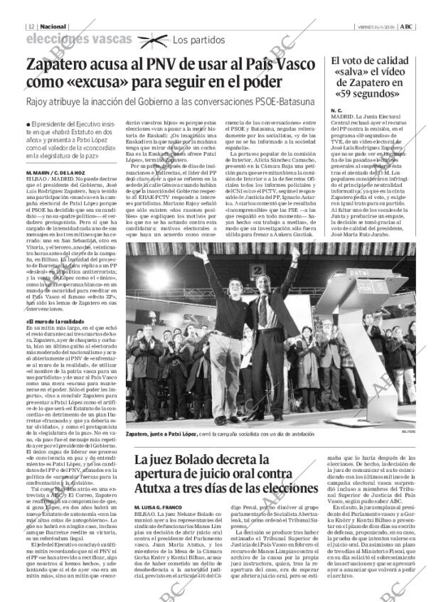 ABC MADRID 15-04-2005 página 12