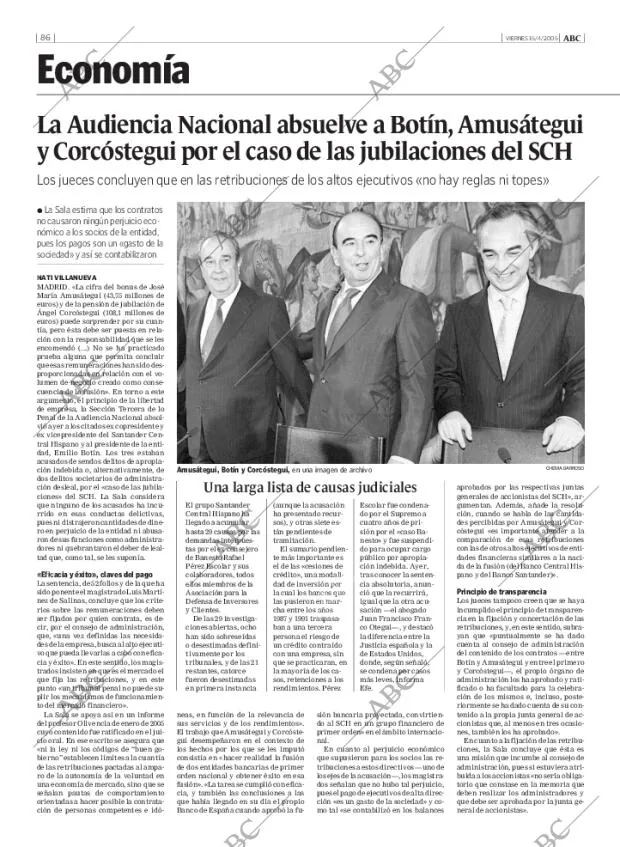 ABC MADRID 15-04-2005 página 86
