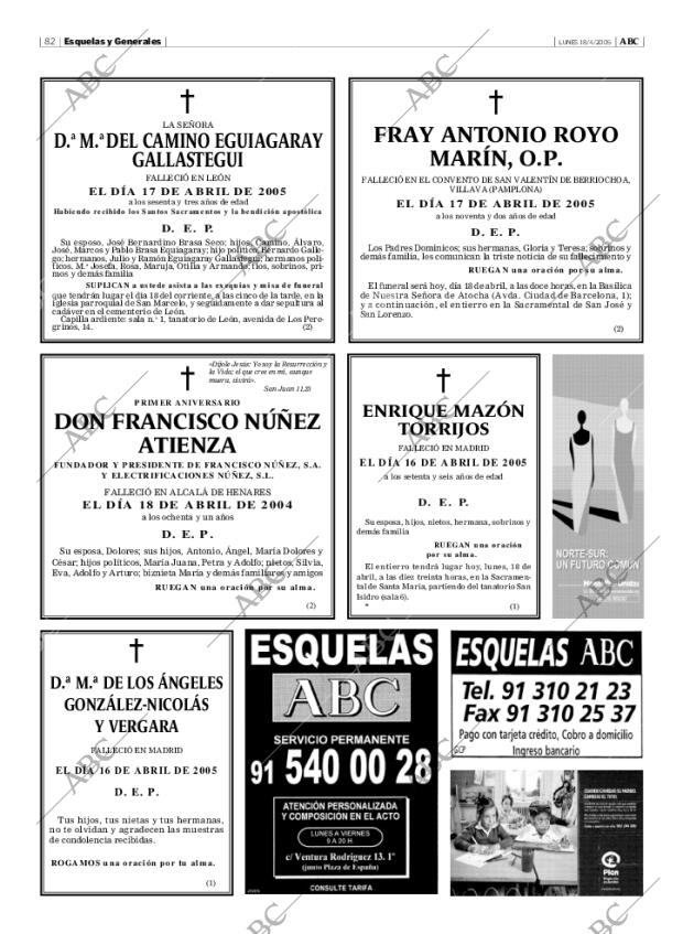 ABC MADRID 18-04-2005 página 82