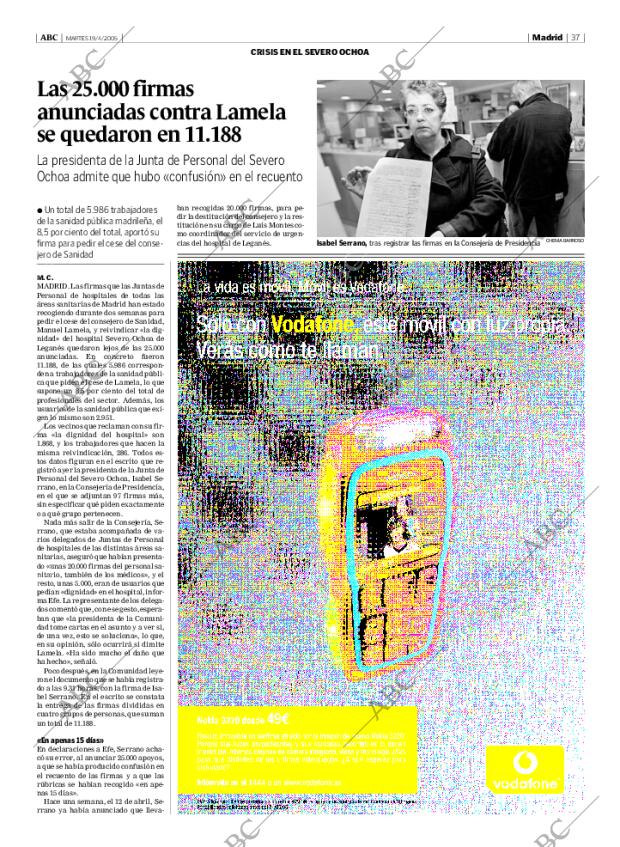 ABC MADRID 19-04-2005 página 37