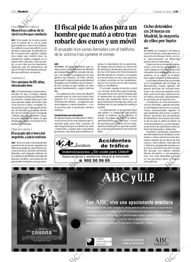 ABC MADRID 19-04-2005 página 40
