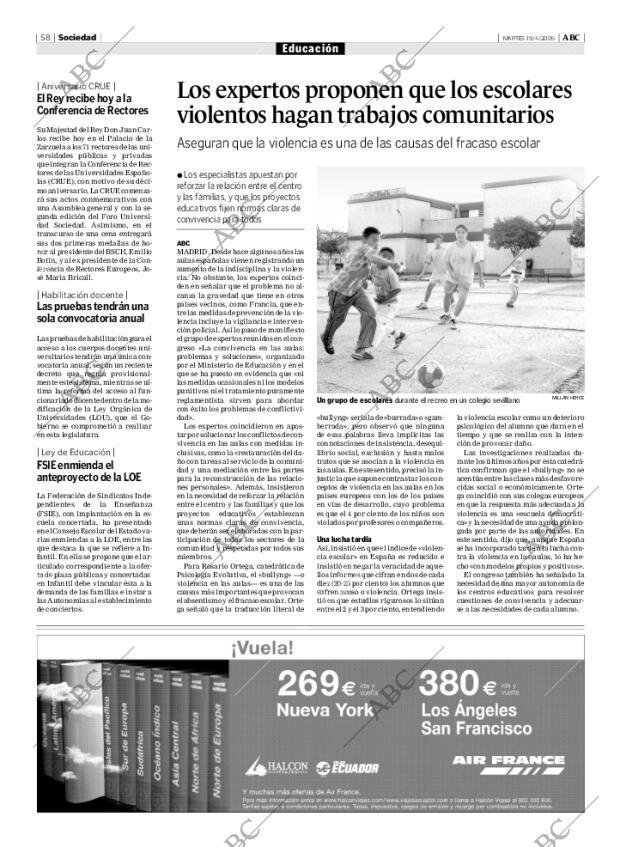 ABC MADRID 19-04-2005 página 58