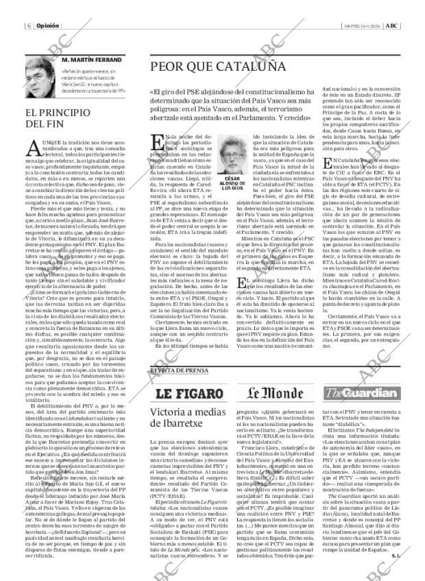 ABC MADRID 19-04-2005 página 6