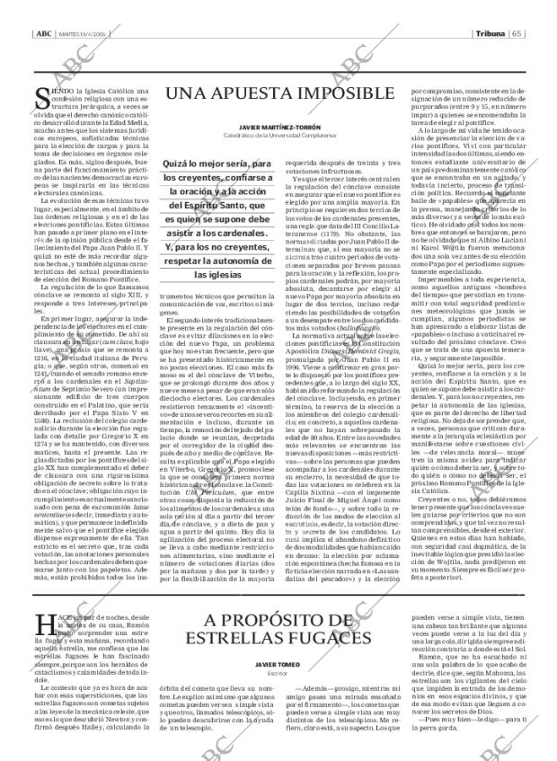 ABC MADRID 19-04-2005 página 65