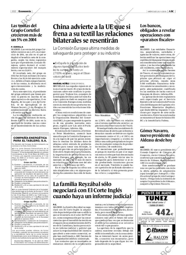ABC MADRID 20-04-2005 página 102