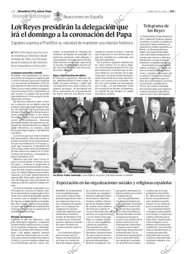 ABC MADRID 20-04-2005 página 26