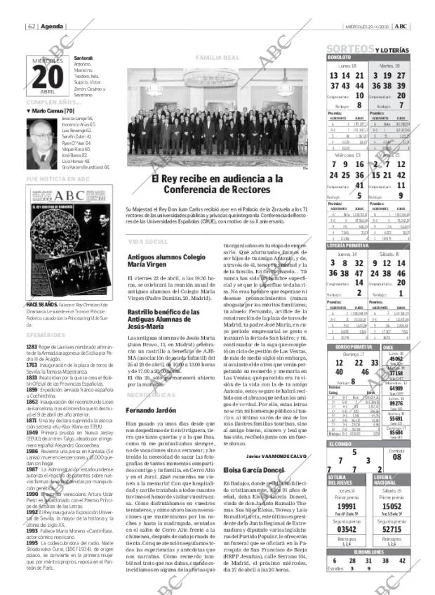 ABC MADRID 20-04-2005 página 62