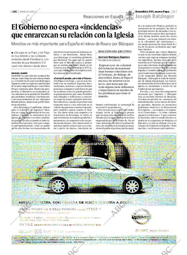 ABC MADRID 21-04-2005 página 23