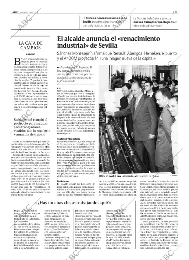 ABC SEVILLA 22-04-2005 página 11
