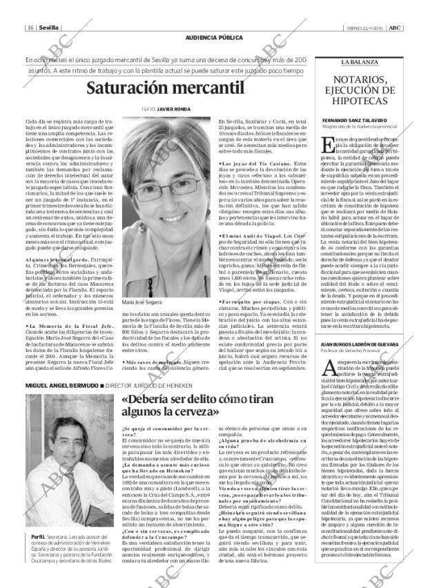 ABC SEVILLA 22-04-2005 página 16