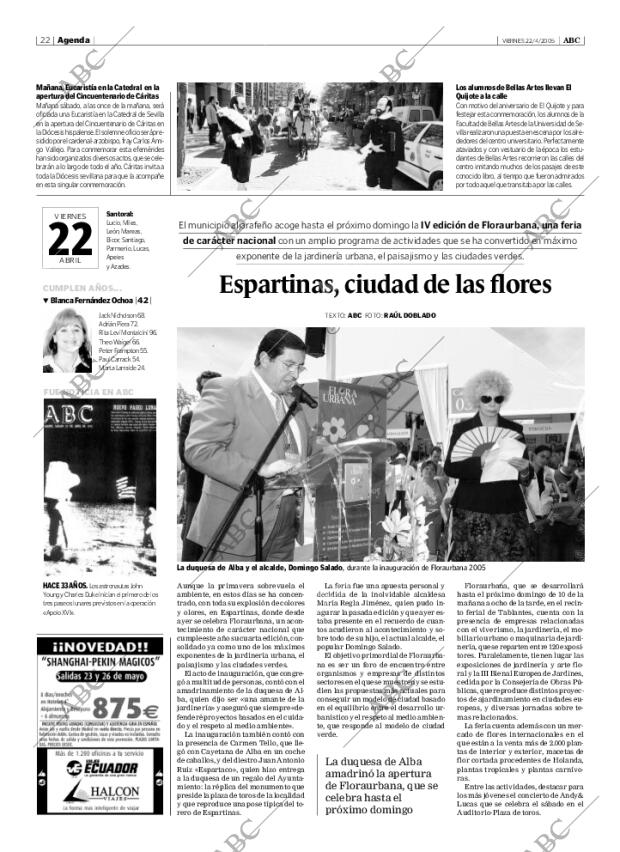 ABC SEVILLA 22-04-2005 página 22
