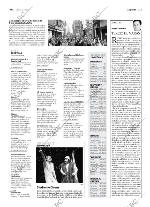 ABC SEVILLA 22-04-2005 página 23