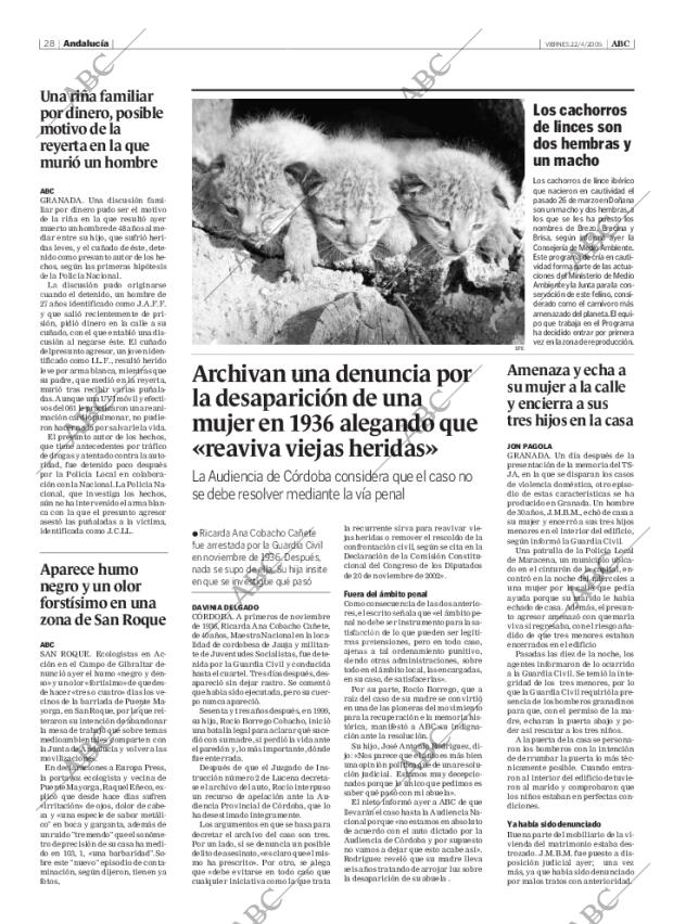ABC SEVILLA 22-04-2005 página 28