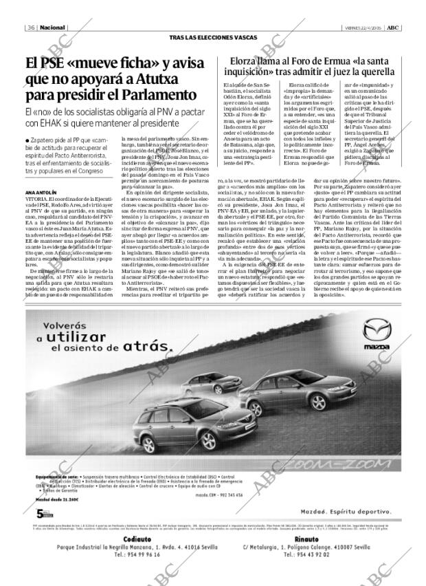ABC SEVILLA 22-04-2005 página 36