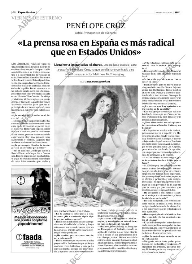 ABC SEVILLA 22-04-2005 página 68