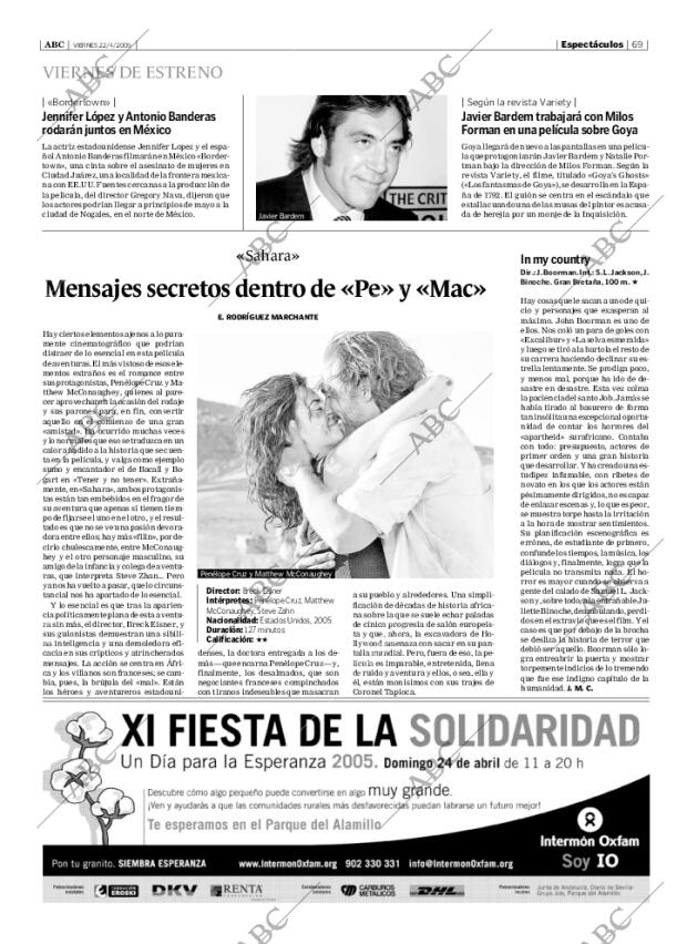 ABC SEVILLA 22-04-2005 página 69