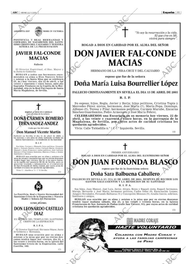 ABC SEVILLA 22-04-2005 página 81