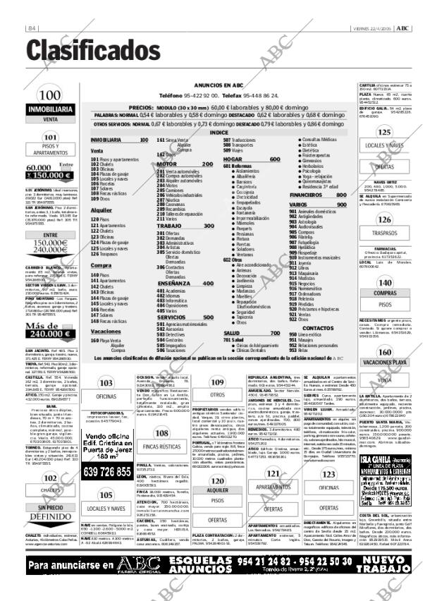 ABC SEVILLA 22-04-2005 página 84