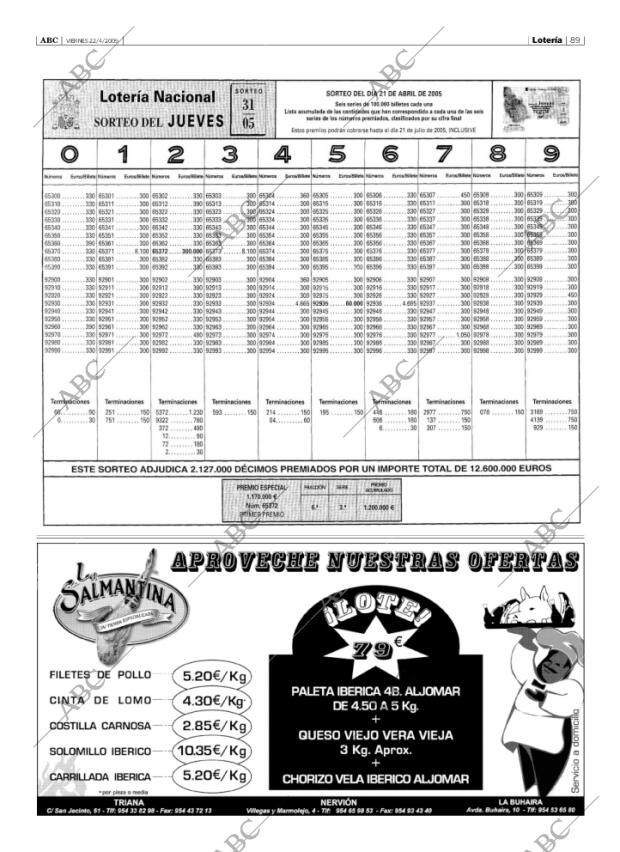ABC SEVILLA 22-04-2005 página 89