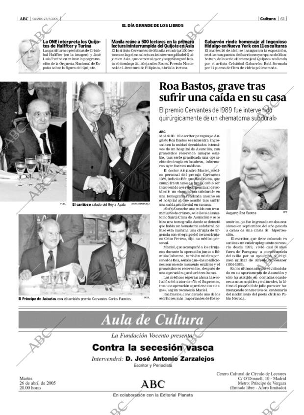 ABC MADRID 23-04-2005 página 61