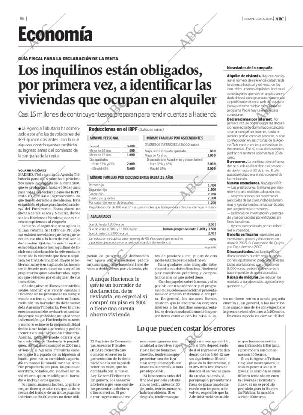 ABC MADRID 24-04-2005 página 86