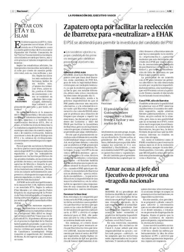 ABC MADRID 29-04-2005 página 12