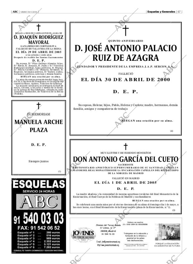 ABC MADRID 30-04-2005 página 67