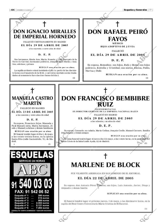 ABC MADRID 01-05-2005 página 77