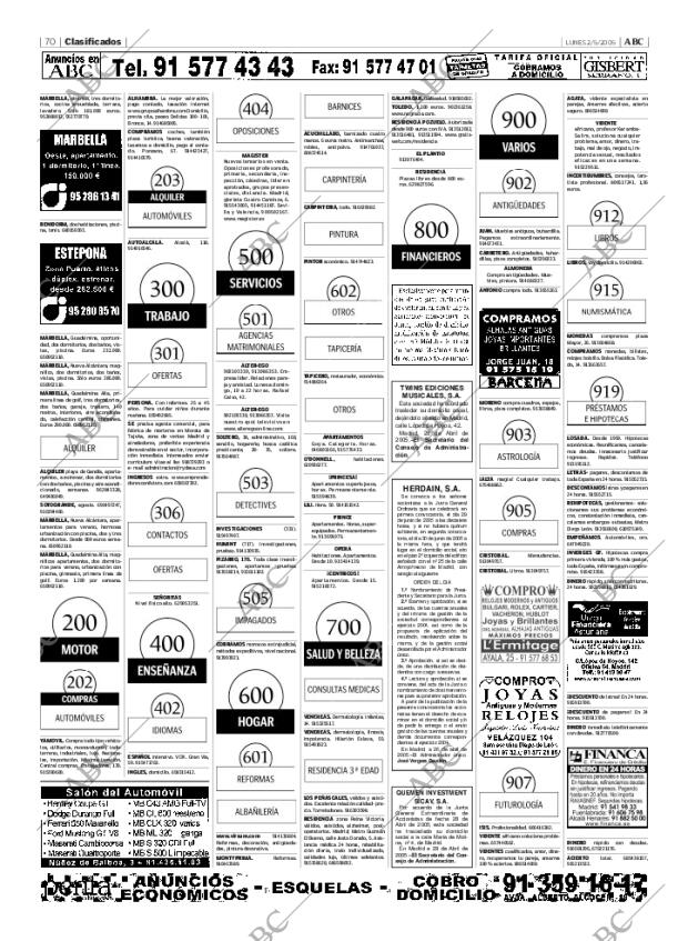 ABC MADRID 02-05-2005 página 70